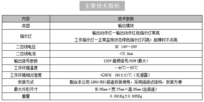 LD6804ET输出模块技术参数