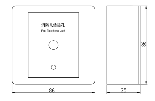 利达HY5714B总线消防电话插孔示意图