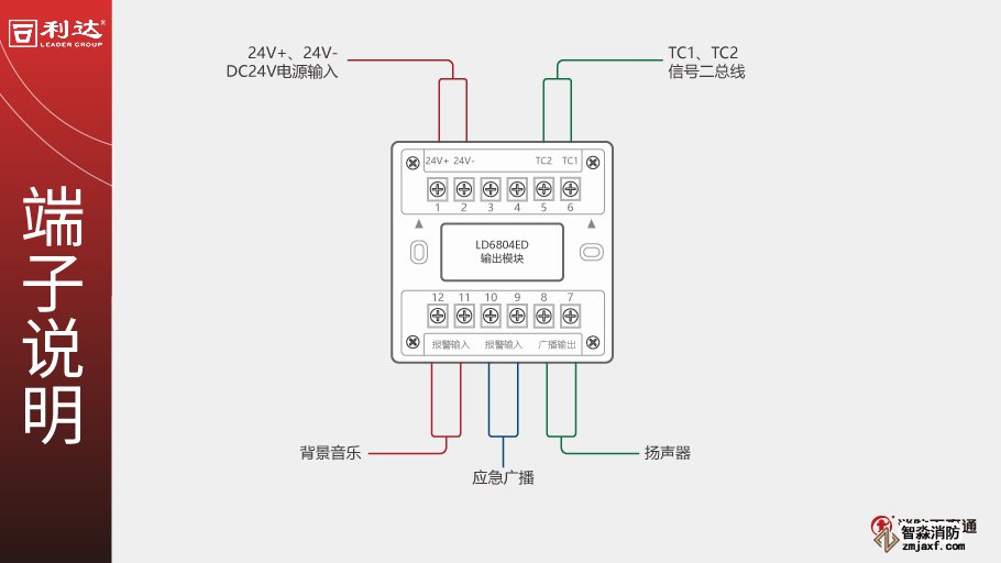 LD6804ED输出模块端子说明